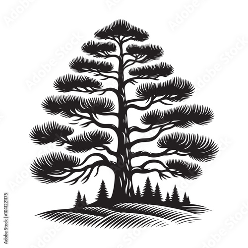 pine tree vector silhouette