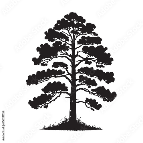 pine tree vector silhouette