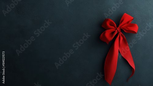 a single red ribbon tied in a bow chromakey