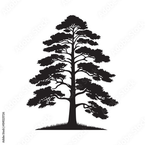 pine tree vector silhouette