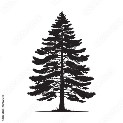 pine tree vector silhouette