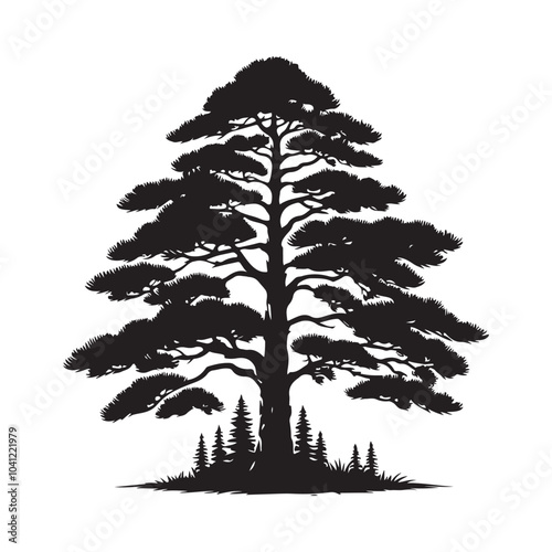 pine tree vector silhouette