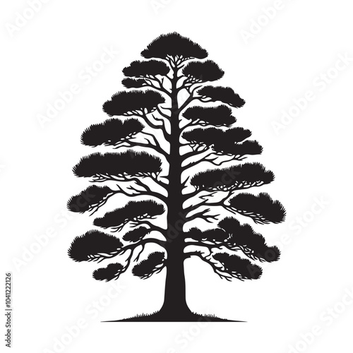 pine tree vector silhouette