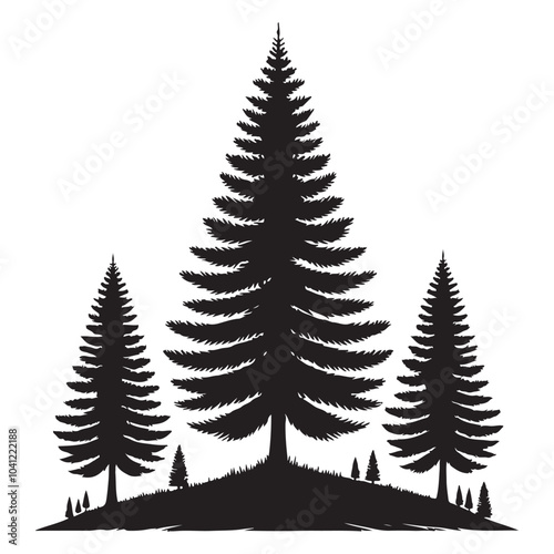 pine tree vector silhouette