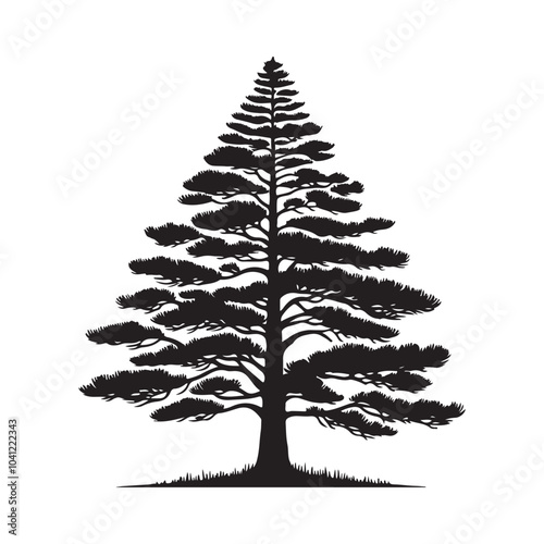 pine tree vector silhouette