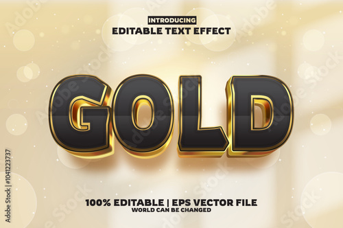 Gold super gold editable text effect in new modern trend style