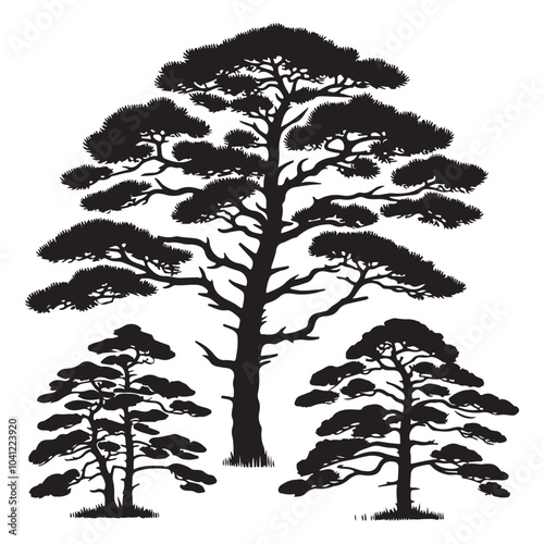 pine tree vector silhouette