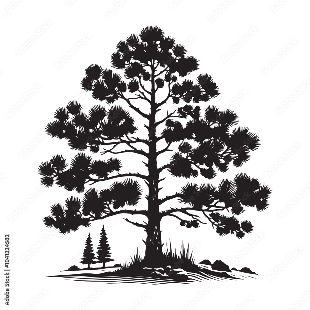 Fototapeta premium pine tree vector silhouette