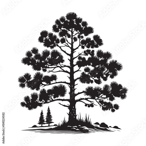 pine tree vector silhouette