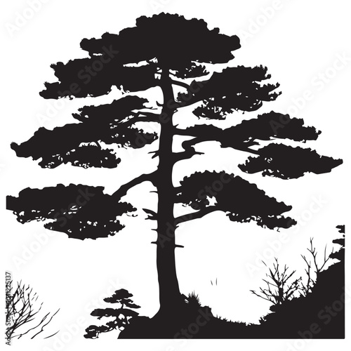 pine tree vector silhouette