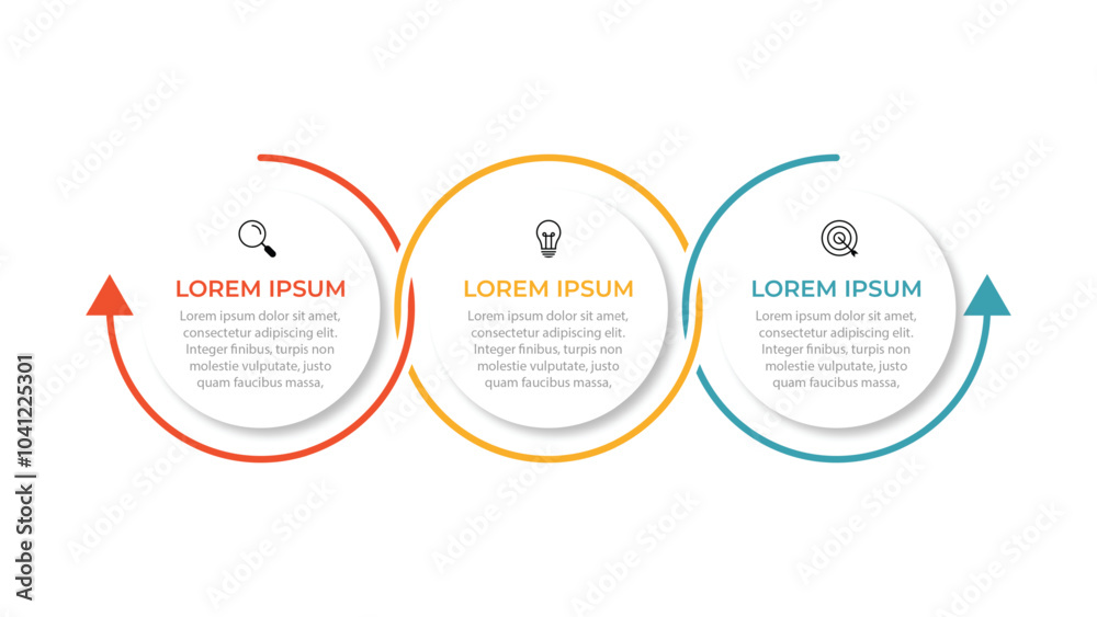 Presentation business infographic template with 3 options. Vector illustration.