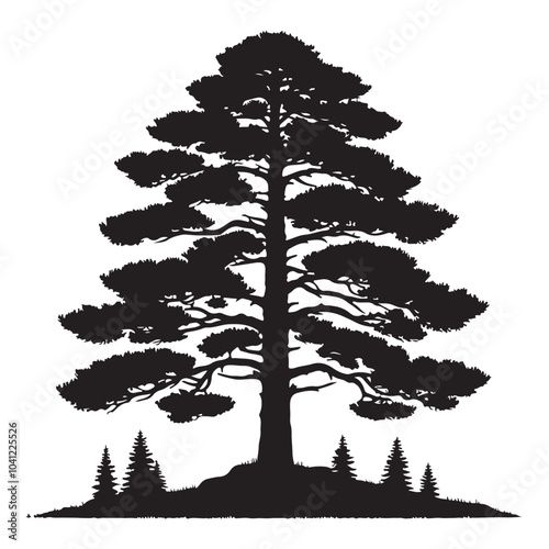 pine tree vector silhouette