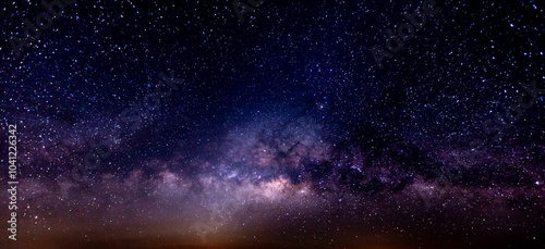Fototapeta Naklejka Na Ścianę i Meble -  Milky way galaxy with stars and space dust in the universe, Background milky way with stars, Space galaxy milky way background.