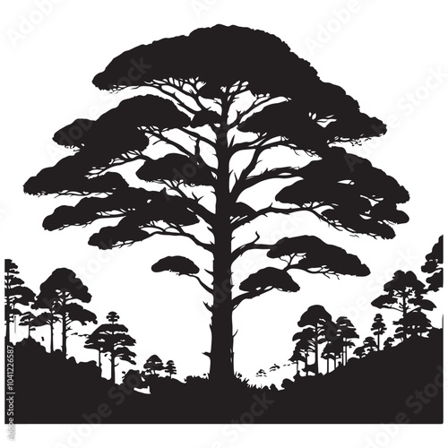 pine tree vector silhouette