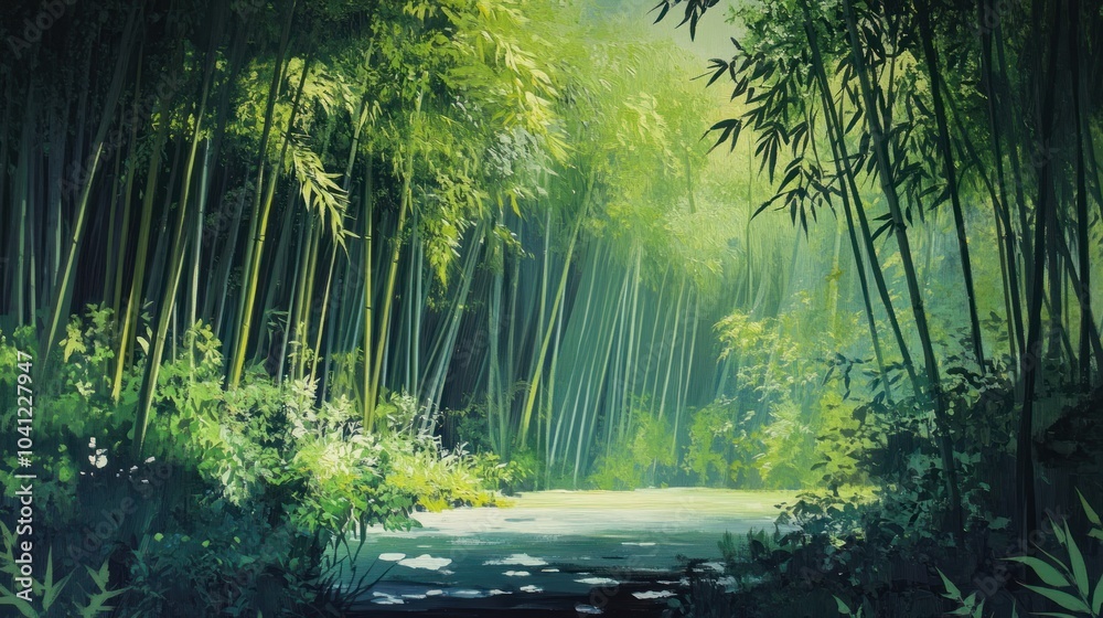 Obraz premium Tranquil Bamboo Forest