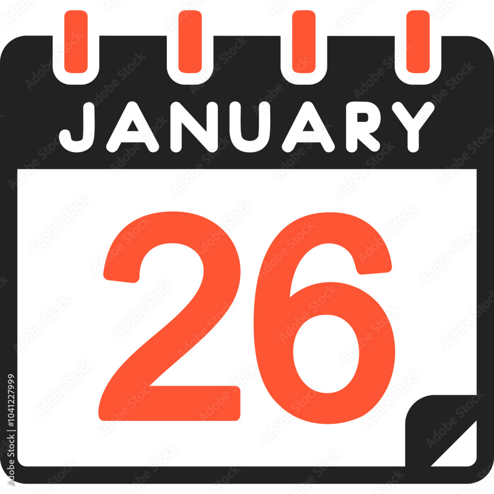 26 January Vector Icon Design 26 January Vector Icon Design