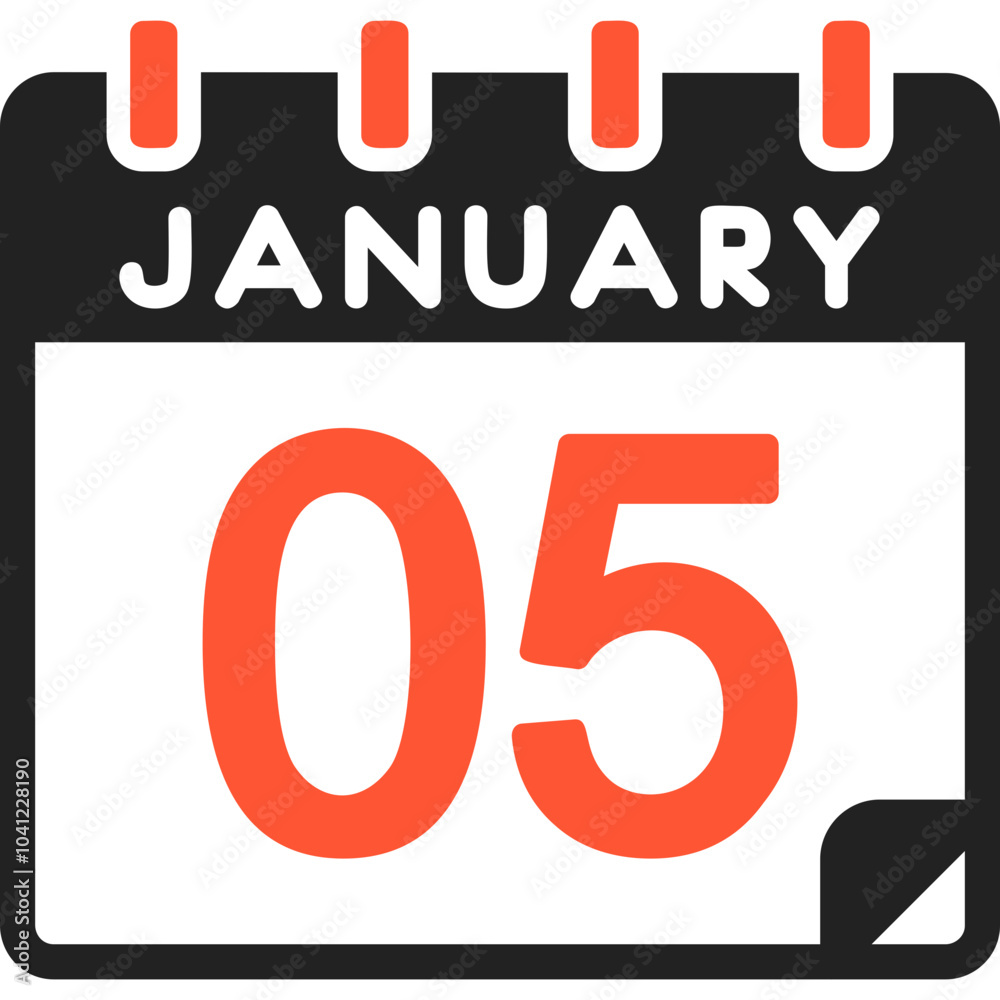 5 January Vector Icon Design 5 January Vector Icon Design
