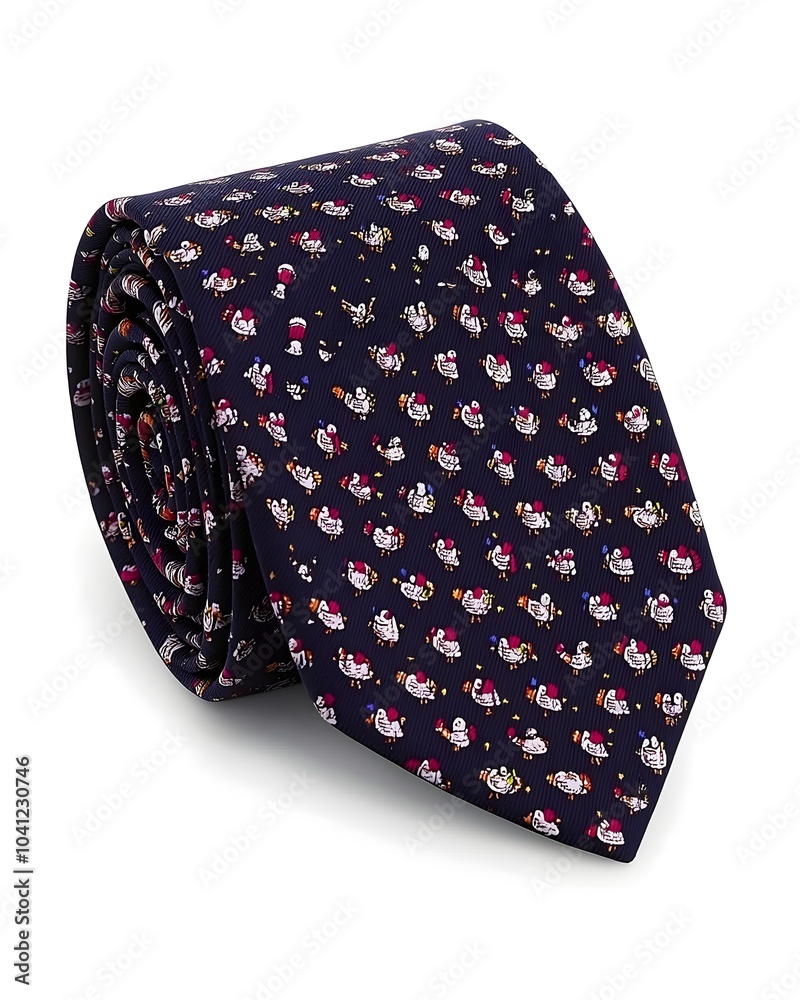 Fun patterned tie featuring festive characters Fun patterned tie featuring festive characters