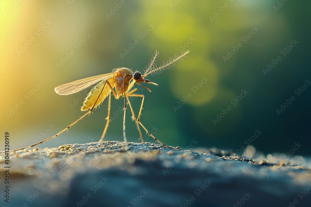 Macro Close up of Mosquito Proboscis Ready to Feed Highlighting Delicate Unseen Details Macro Close up of Mosquito Proboscis Ready to Feed Highlighting Delicate Unseen Details
