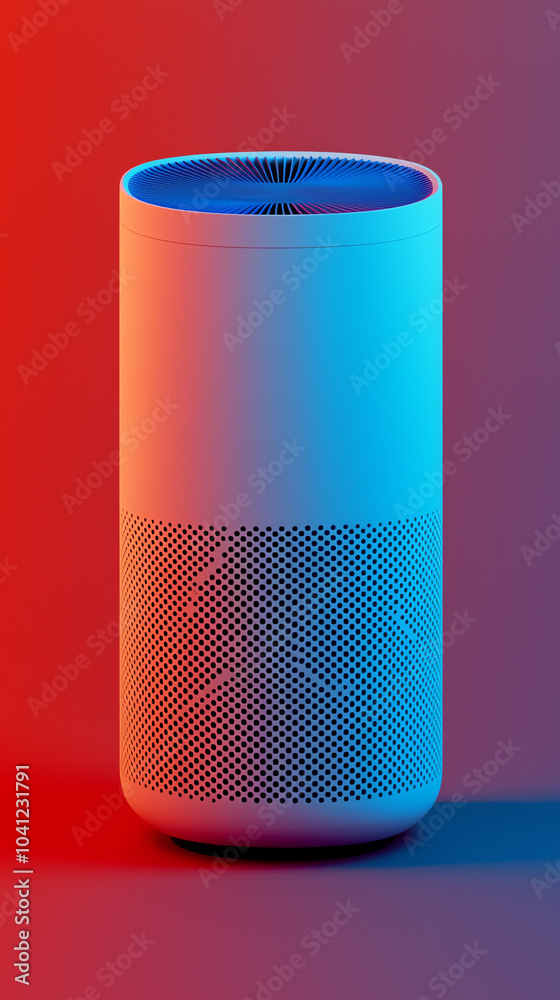 Fototapeta premium Innovative smart speaker design a fusion of technology and aesthetics for modern living spaces