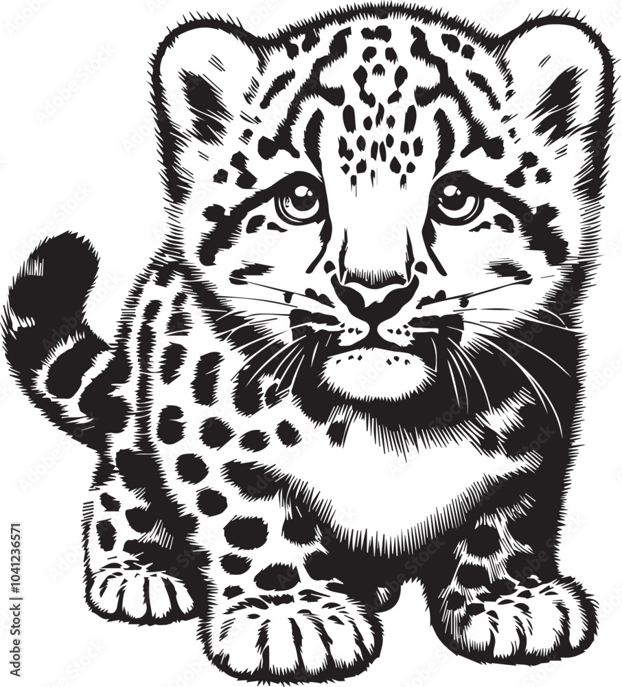 snow leopard vector snow leopard vector
