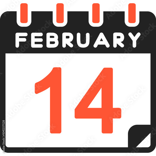 14 February Vector Icon Design