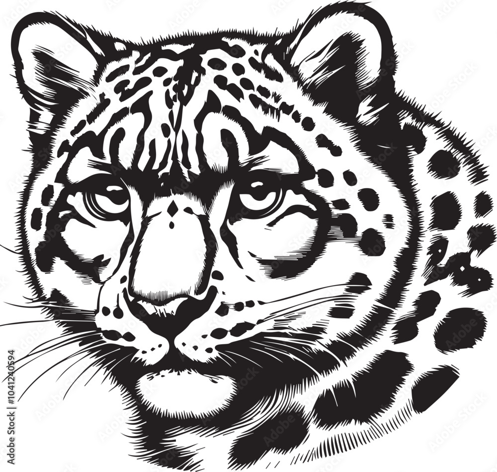 Obraz premium snow leopard vector