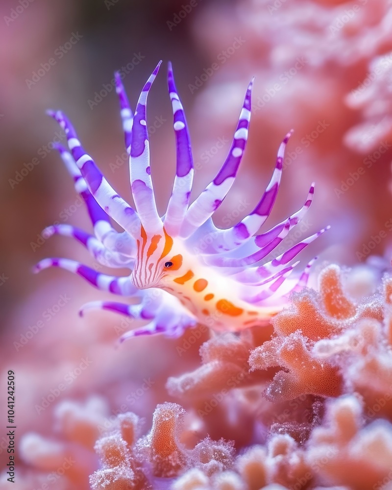 Vivid Macro Shot of a Colorful Nudibranch Vivid Macro Shot of a Colorful Nudibranch