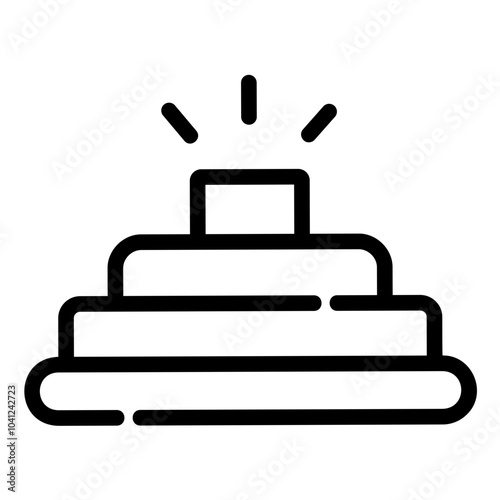 land mine Line Icon