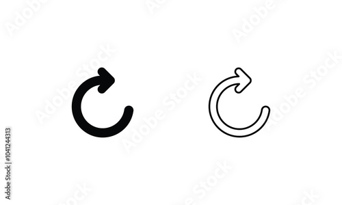 Redo  vector icon stock illustration