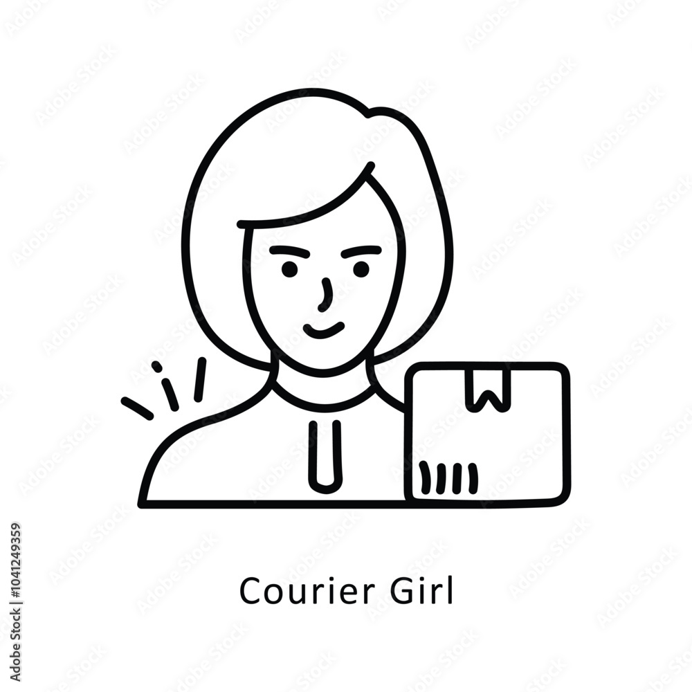 Courier isometric stock illustration. EPS File stock illustration Courier isometric stock illustration. EPS File stock illustration