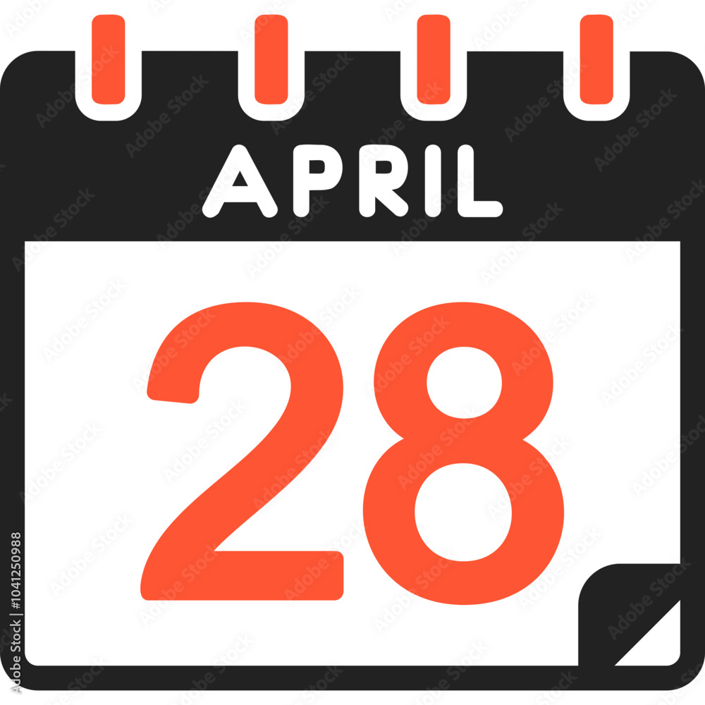 28 April Vector Icon Design 28 April Vector Icon Design