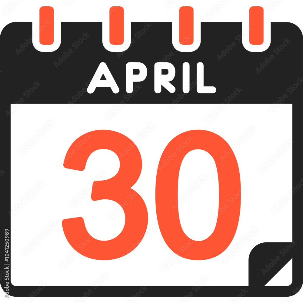30 April Vector Icon Design 30 April Vector Icon Design