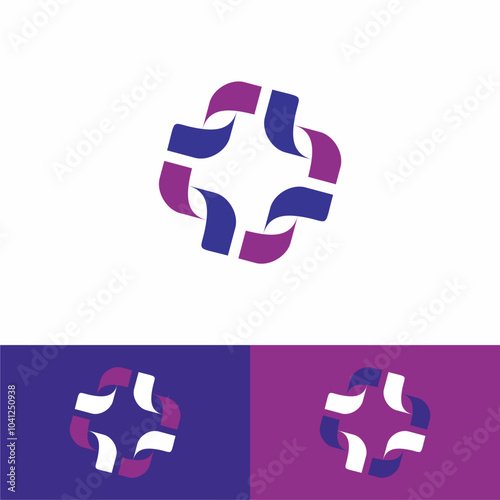 Letter S and Windmill Spin Logo Design Vector