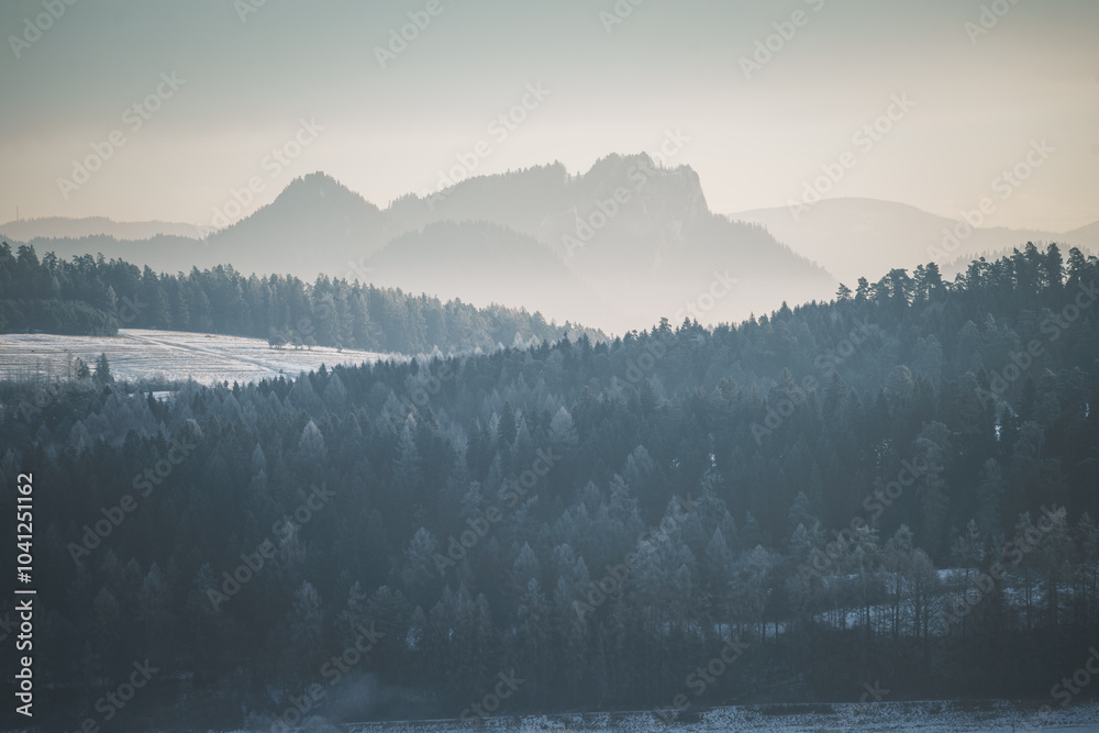 Pieniny widok na Trzy Korony