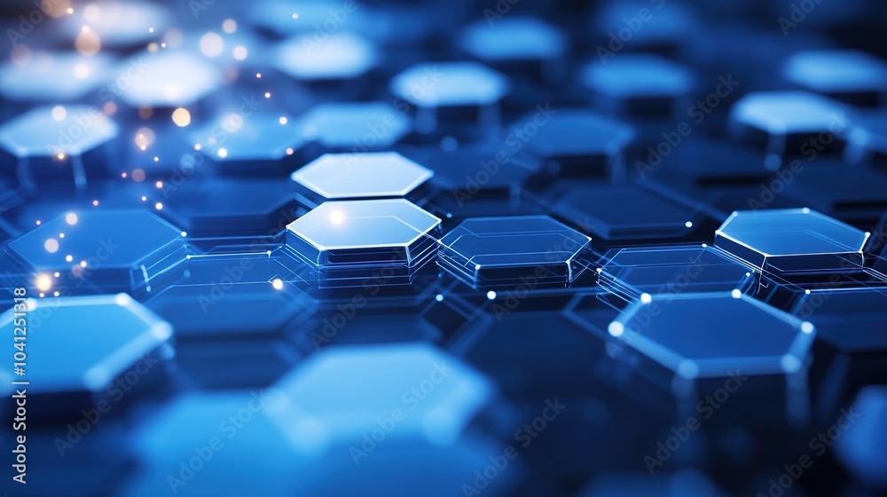 Abstract Hexagonal Pattern with Light Effects Abstract Hexagonal Pattern with Light Effects