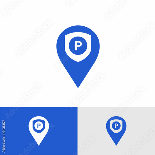 Safe Parking Place logo Design Vector