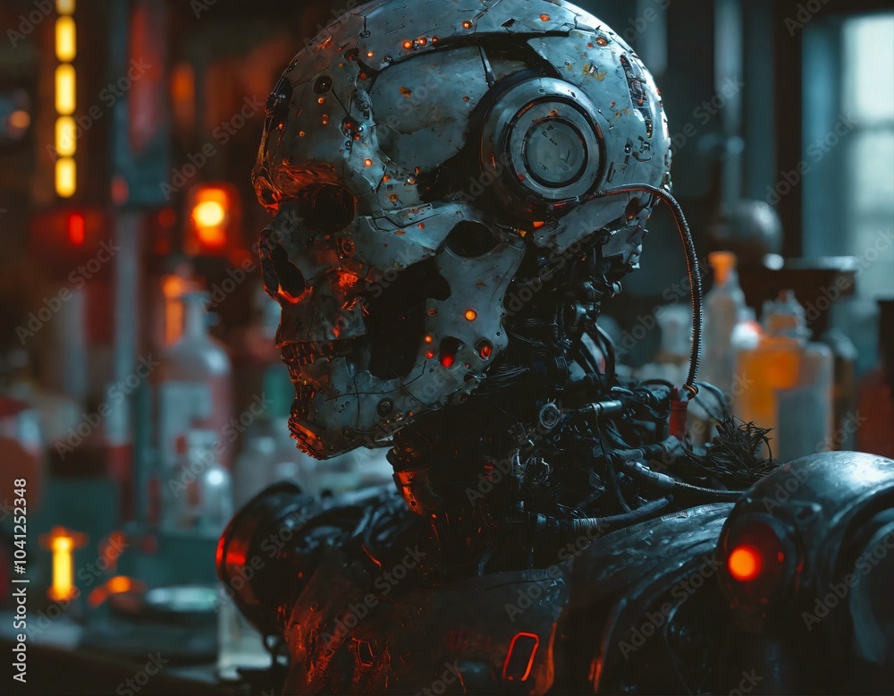 Fototapeta premium Cyberpunk robot