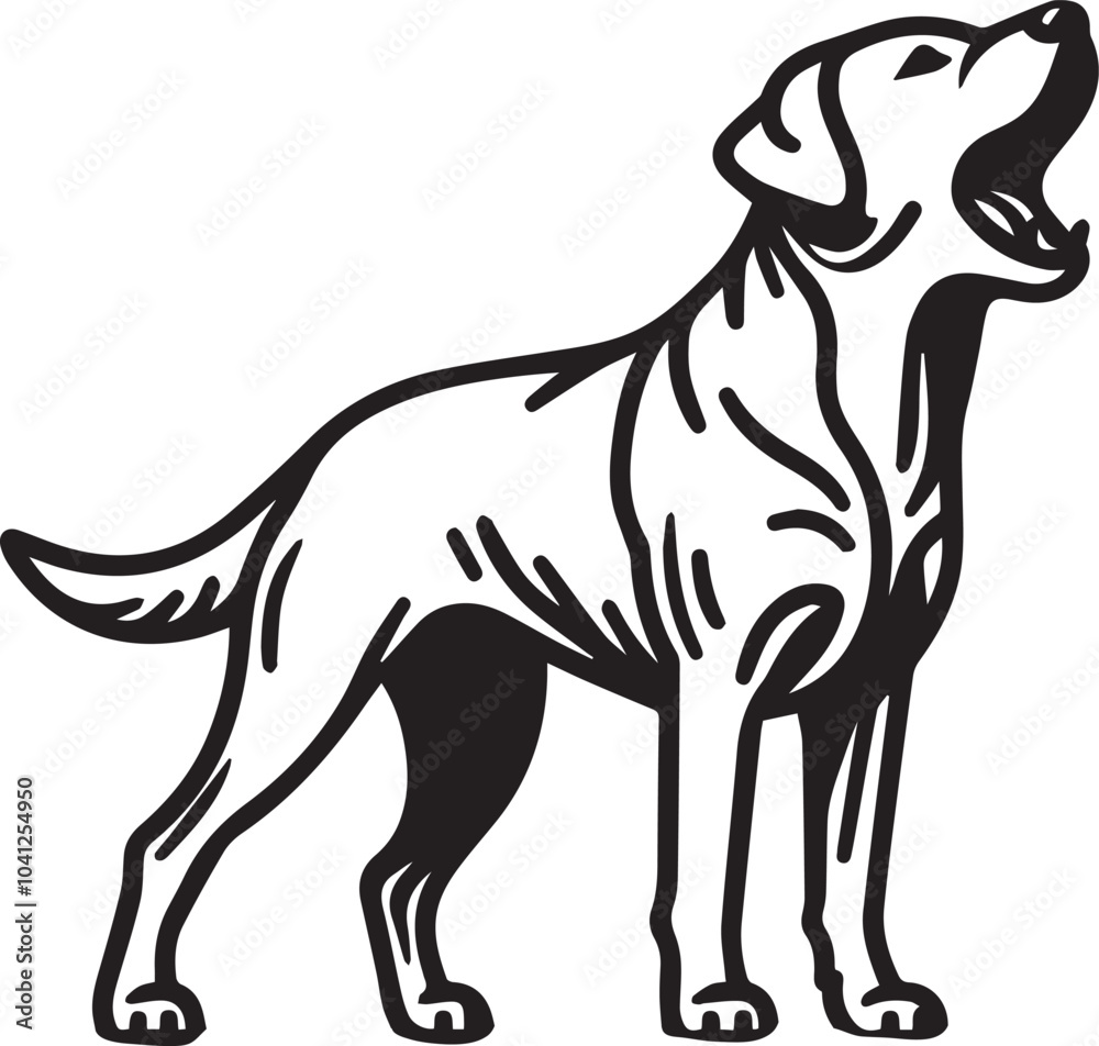 Fototapeta premium Labrador rottweiler dog vector
