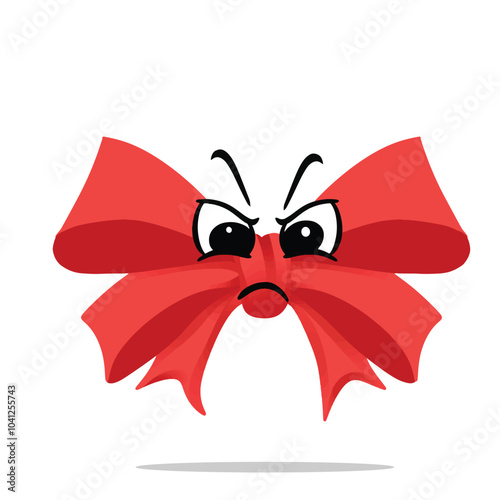 angry red tape mascot illustrations character design. new year, anniversary birthday and celebration concept. decorations and event themes