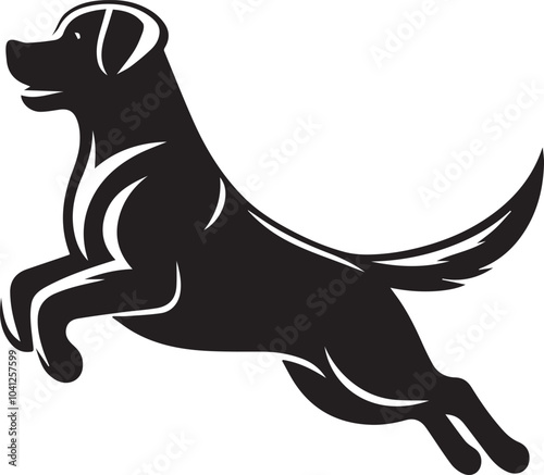 Labrador rottweiler dog vector