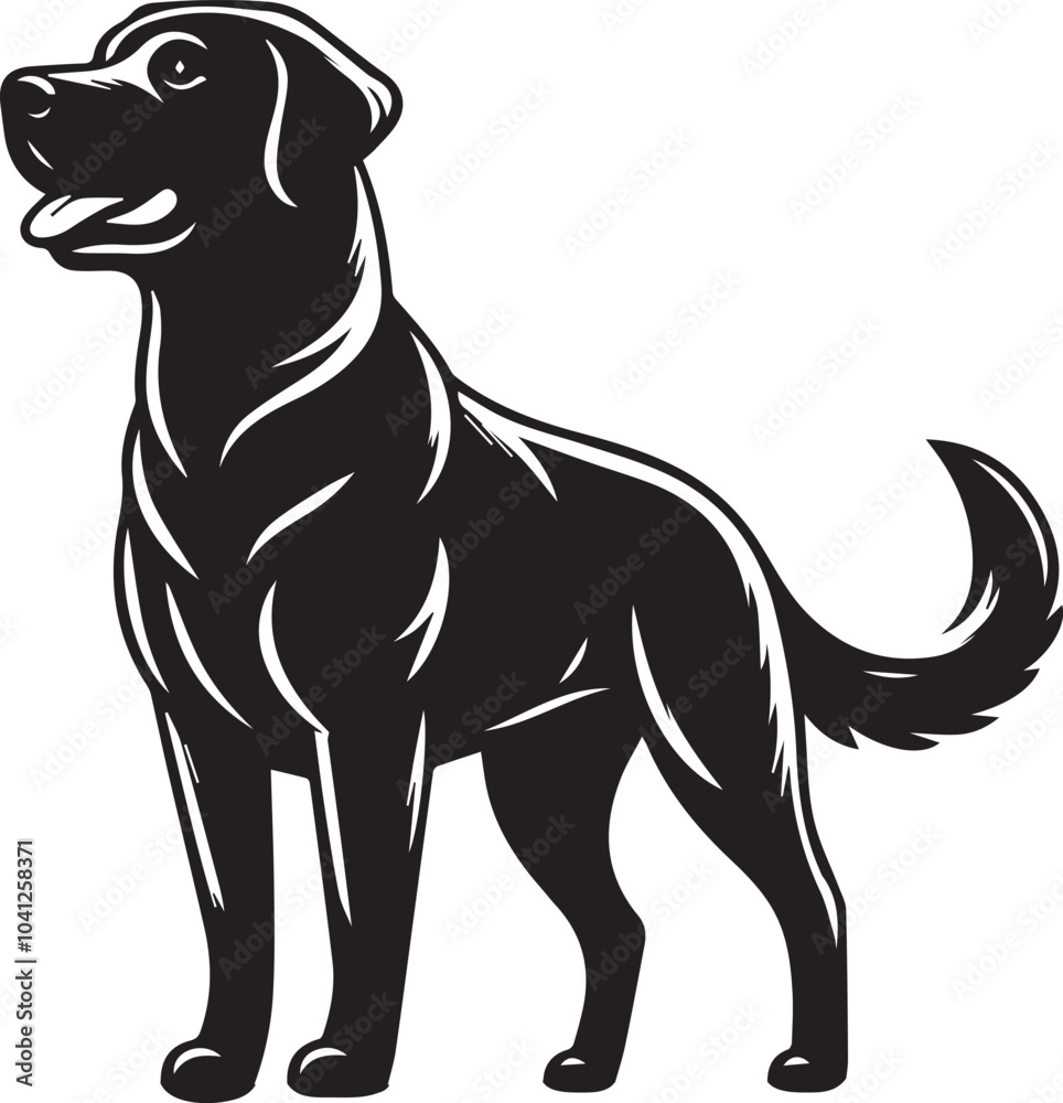 Labrador rottweiler dog vector