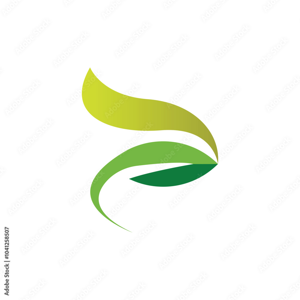 Simple leaf logo icon vector design