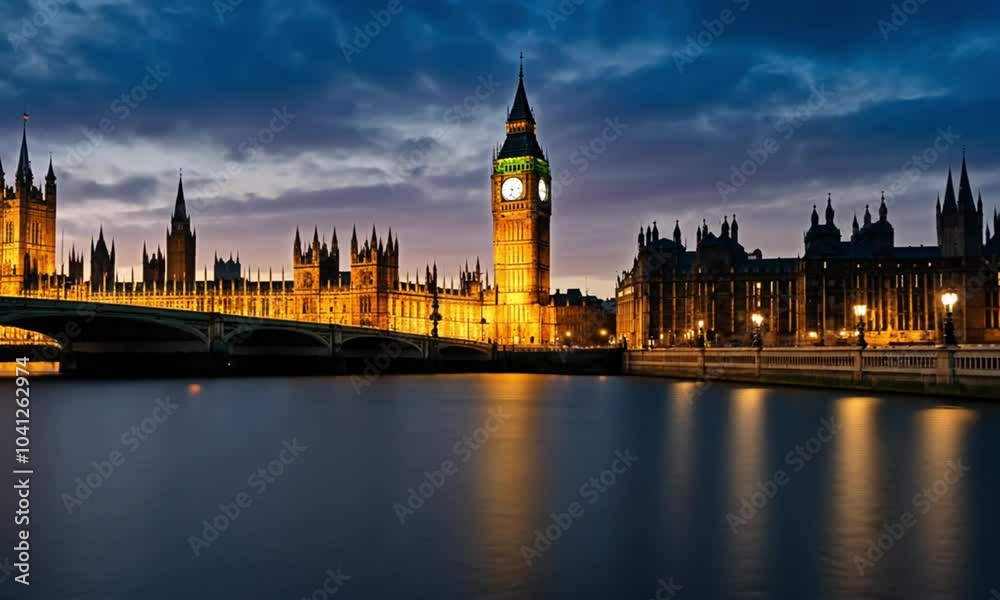 View of the clock tower against the background of clouds in the sky View of the clock tower against the background of clouds in the sky