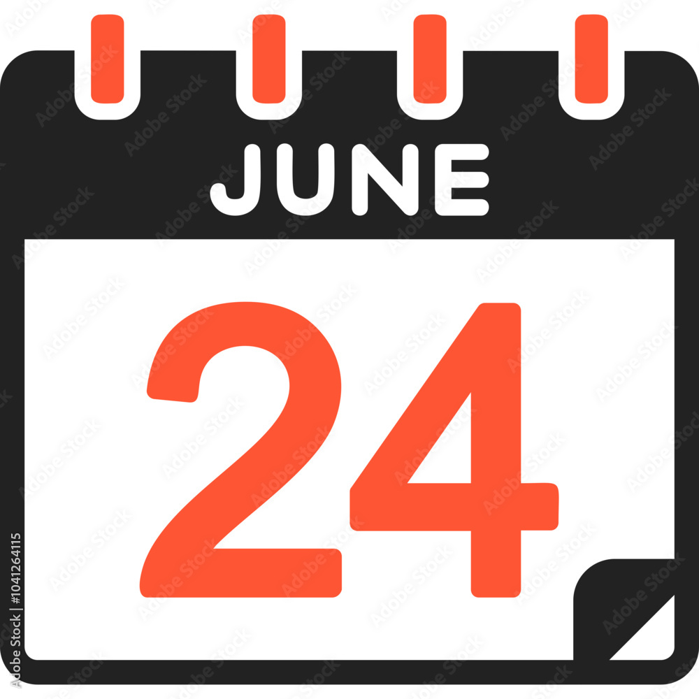 24 June Vector Icon Design 24 June Vector Icon Design
