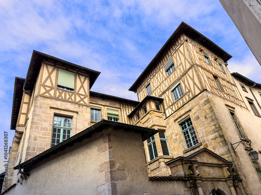 Street view of old village Limoges in France Street view of old village Limoges in France