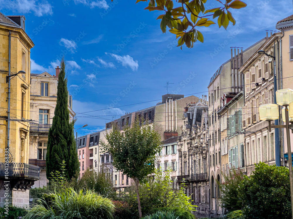 Fototapeta premium Street view of downtown in Limoges, France
