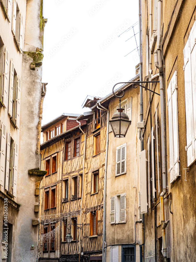 Street view of old village Limoges in France Street view of old village Limoges in France
