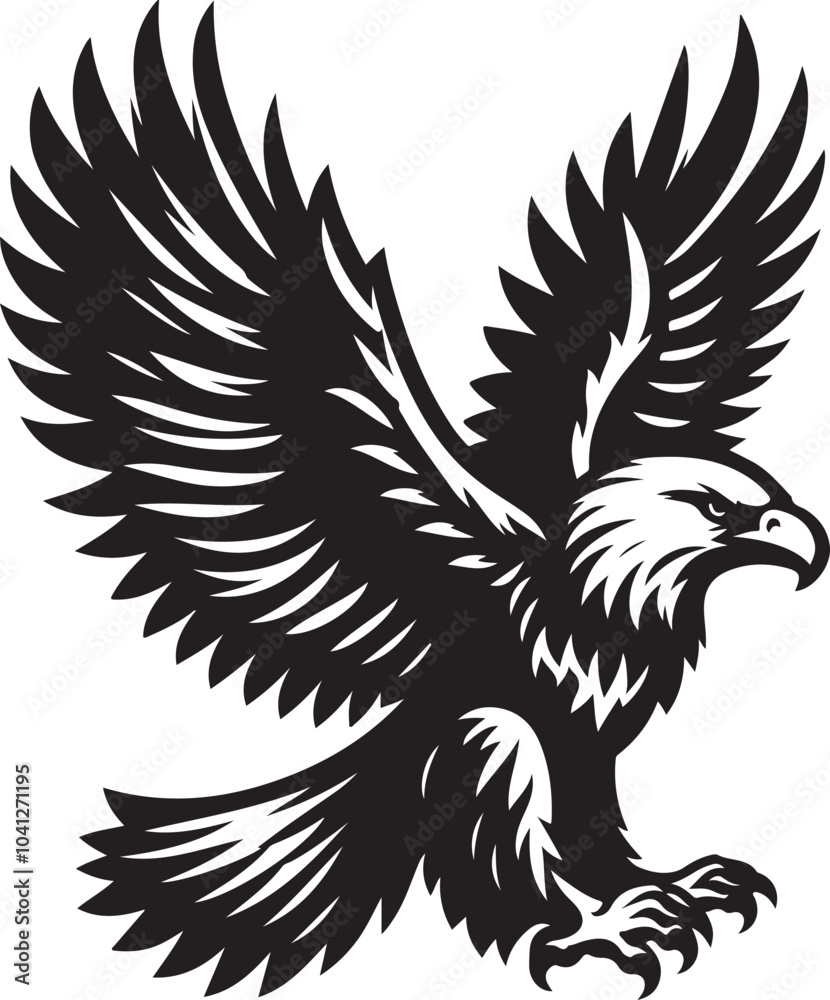 Obraz premium eagle tattoo vector
