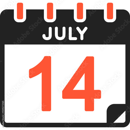 14 July Vector Icon Design